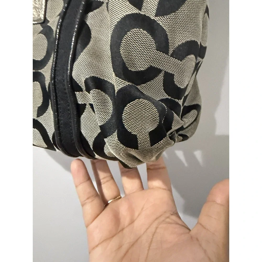 Coach Poppy Signature Black Canvas Double Handle Tote Bag, No. C1020-14530 T
